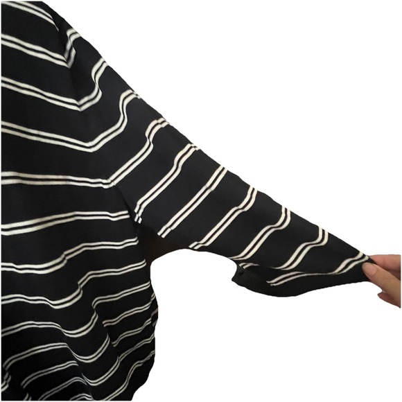 Talbots Sz 3X Striped Button Up 3/4 Sleeve Round Neck Cardigan Coastal Office - Picture 4 of 11